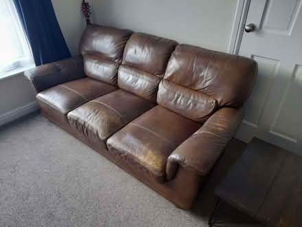 Photo of free 3 seater leather sofa (Locking Stumps WA3) #1