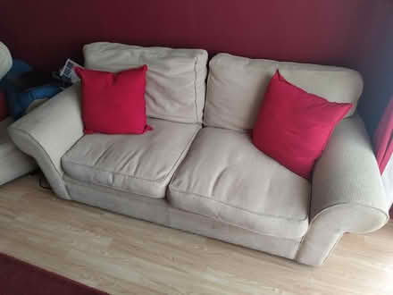 Photo of free Creme coloured 2 seater and 1 seater sofa (Gipsy Hill SE19) #2