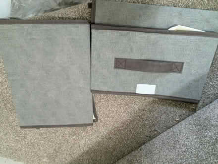 Photo of free 2 New fabric Boxes Grey & Brown (Grangeway area NN10) #4
