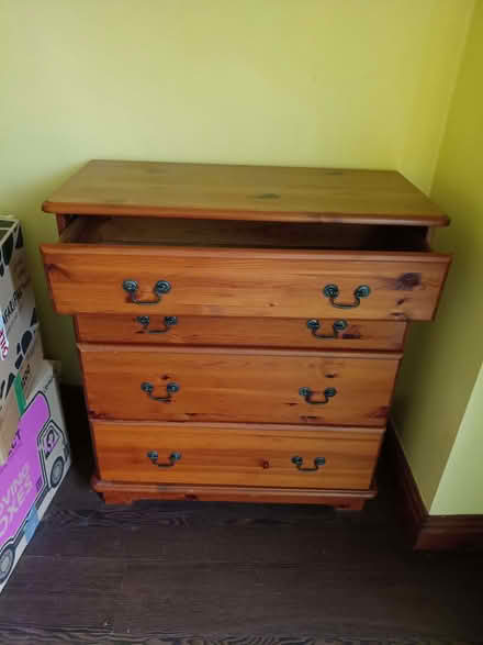 Photo of free (Damaged) Pine chest of drawers (Normanton Springs S12) #4