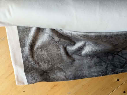 Photo of free Roll of grey patterned curtain fabric (Treuddyn CH7) #2