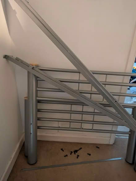 Photo of free Single silver and pine bed (Ruislip HA4) #1