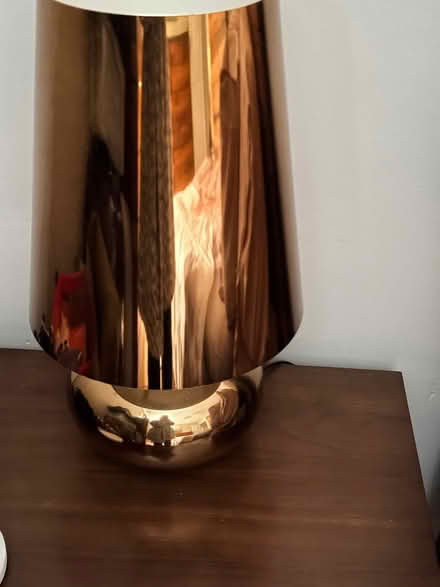 Photo of free 2 copper coloured lampshades (Barnes SW13) #1