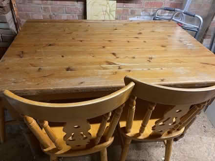 Photo of free Wooden Table with four chairs (Saltdean) #3