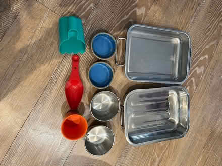Photo of free Feeding bowls, trays and scoop (Malvern Link WR14) #1