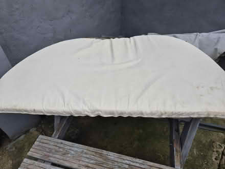 Photo of free 2 semi cirlce out door cushions (Medway/kent) #1