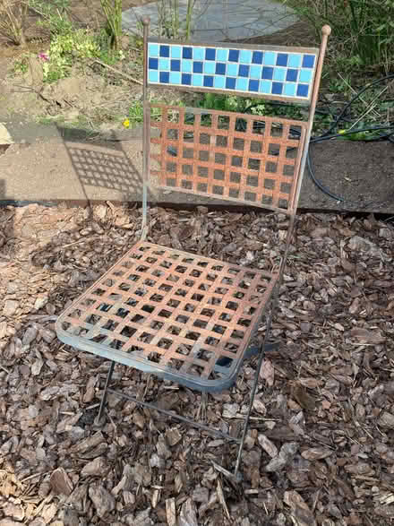 Photo of free 4 metal garden chairs (North Tonbridge TN10) #2