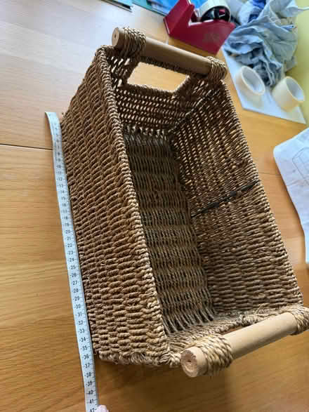 Photo of free Wicker style storage basket. (Burneside LA9) #1