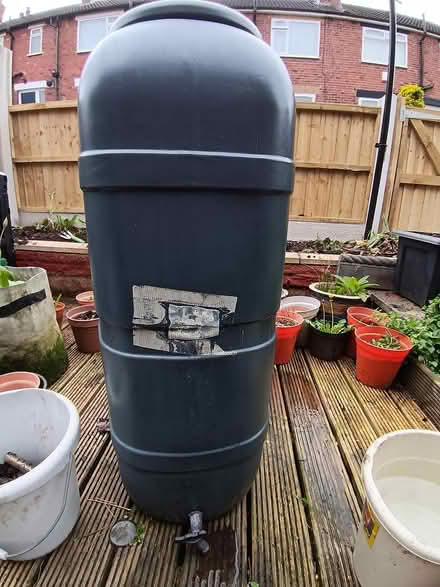 Photo of free Damaged 100liter water butt (Bramley, Leeds LS13) #1