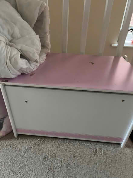 Photo of free Small toddler table, toy chest and canvas boxes (Tidbury Green B90) #2