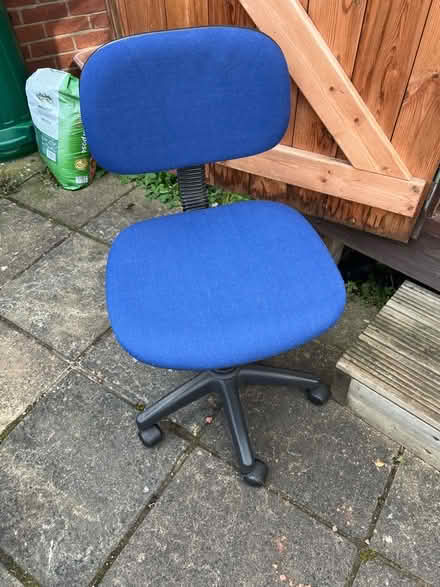 Photo of free 2 blue office swivel chairs (Hertford SG13) #1