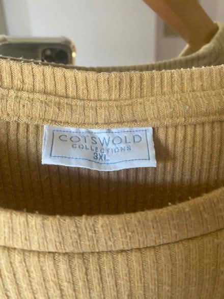 Photo of free Yellow jumper Cotswolds 3XL (Peterborough Broadway PE1) #2