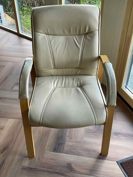 Photo of free Leather Desk Chair (Hitchin, near Sainsbury’s) #1