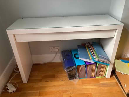 Photo of free IKEA desk/dressing table with glass top. Excellent cond. (Eltham SE9) #1