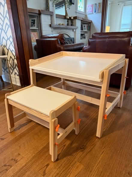 Photo of free IKEA Adjustable Kid’s Desk & Bench (Portage Park, Chicago) #4
