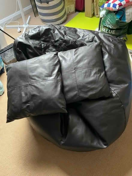 Photo of free Large faux leather bean bag (M20 Didsbury) #1