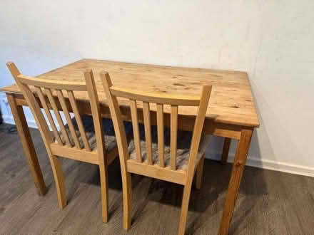 Photo of free Dining Table with a pair of Chairs (Brixton SW4) #1