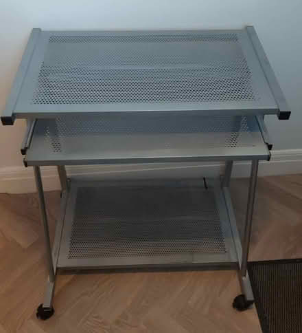 Photo of free Metal computer desk on casters (Orpington) #1
