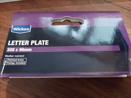 Photo of free Brass letter plate (unused) (NR8 Taverham) #2