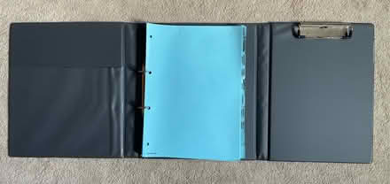 Photo of free 2 ring document folder with dividers, pocket and clip (Allestree Park DE22) #2