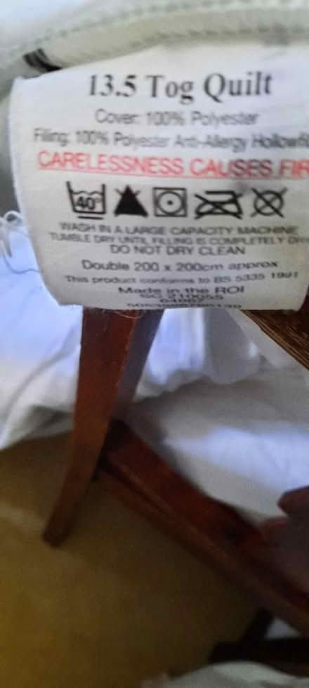 Photo of free Double Duvet 13.2 tog and two pillows (Woodley RG6) #2