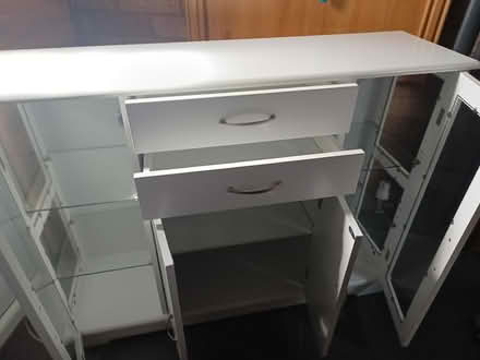 Photo of free White cabinet with glass (Llanbradach CF83) #1