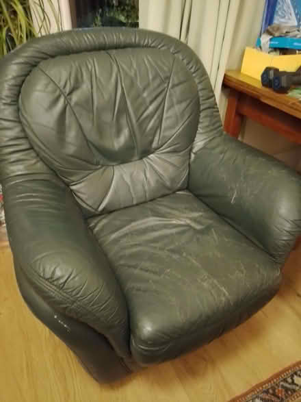 Photo of free Dark green leather armchair (Birkby HD2) #2
