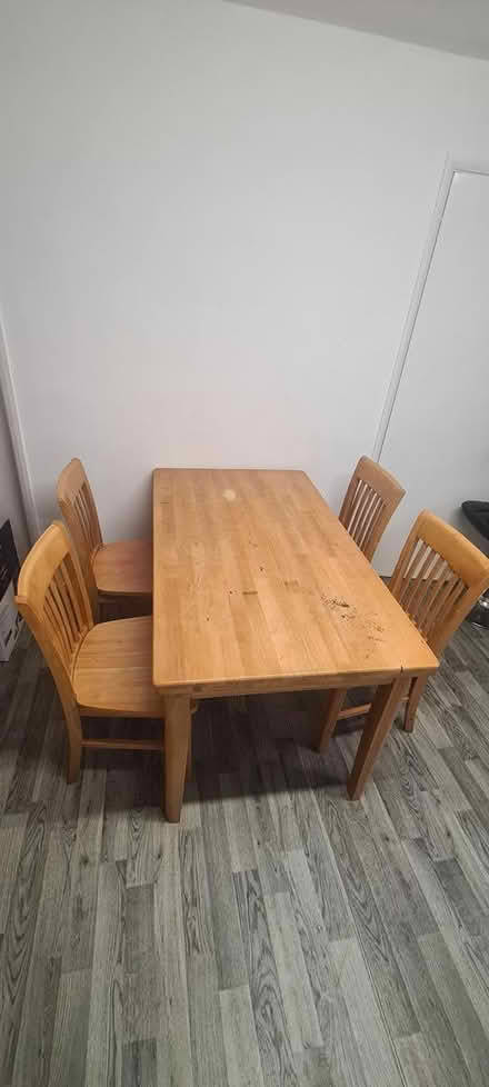 Photo of free Dining table 4 chairs (CH44 Wirral) #3