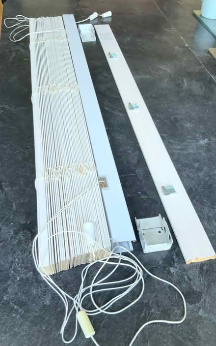 Photo of free White wooden slated window blind (West Oxfordshire OX28) #2