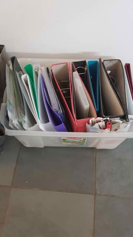 Photo of free Box of files and plastic wallets (HP10 penn) #2