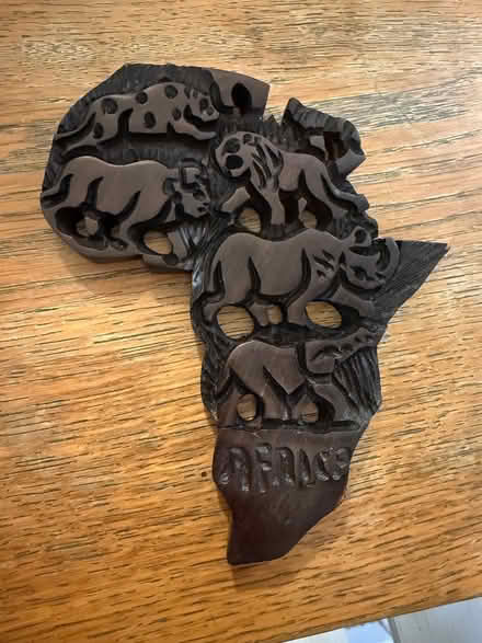 Photo of free Africa plaque and rhino figure (Carshalton) #1