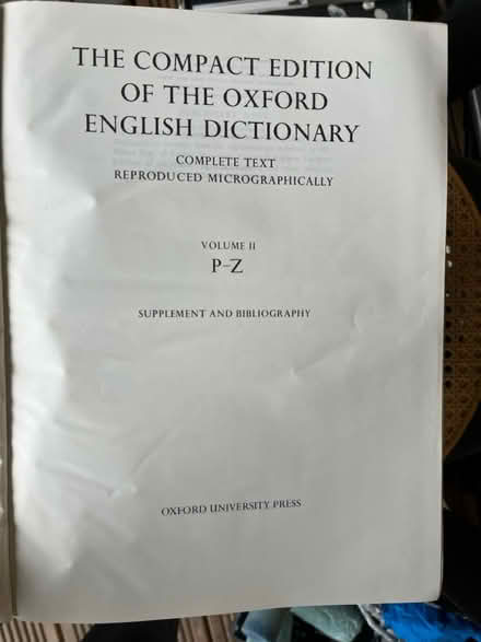 Photo of free Compact Ed Oxfd English Dictionary (St James’s Square, Bath) #2