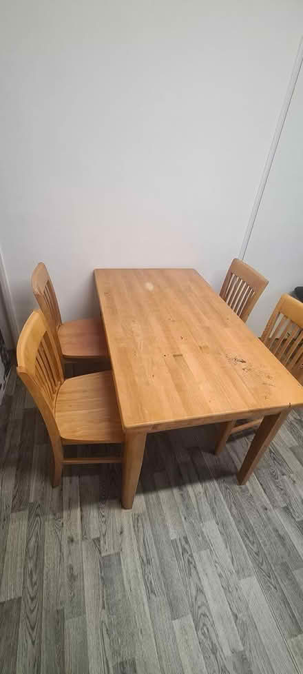 Photo of free Dining table 4 chairs (CH44 Wirral) #2