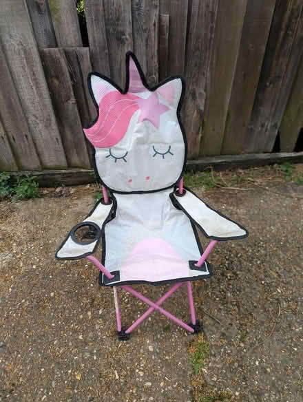 Photo of free Child's folding unicorn camping chair (North Herts SG4) #1