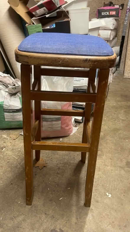 Photo of free Wooden Bar stool (Selmeston) #1