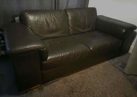 Photo of free leather sofa (Long Buckby NN6) #1