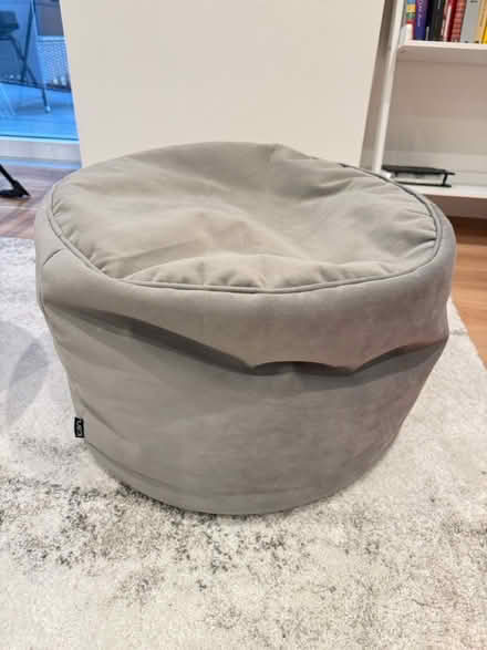 Photo of free Soft Grey Pouffe Bean Bag Seat (CR0) #2
