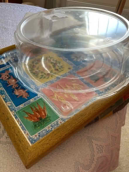 Photo of free Large Perspex reusable cake/cheesecake container (Chesterfield S40) #1