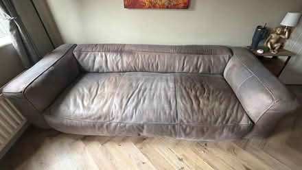 Photo of free Grey Soft Leather Sofa (Heath Hayes WS11) #1