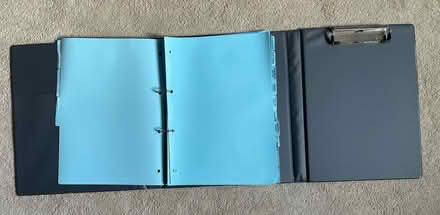 Photo of free 2 ring document folder with dividers, pocket and clip (Allestree Park DE22) #3