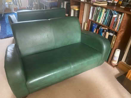 Photo of free 2 Green Couches (Peterborough Broadway PE14DG) #1