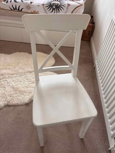 Photo of free White IKEA Chair (Wimbledon Chase SW20) #1