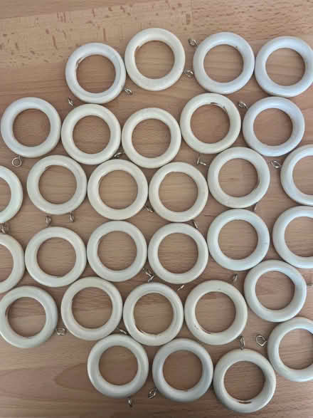 Photo of free 30 wooden curtain rings (Brookfield PR2) #1
