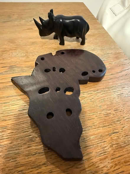 Photo of free Africa plaque and rhino figure (Carshalton) #3