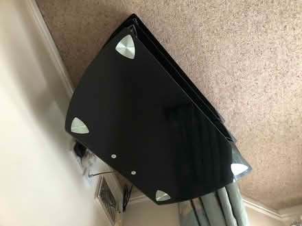 Photo of free Gloss black TV stand (Great Sutton CH66) #3