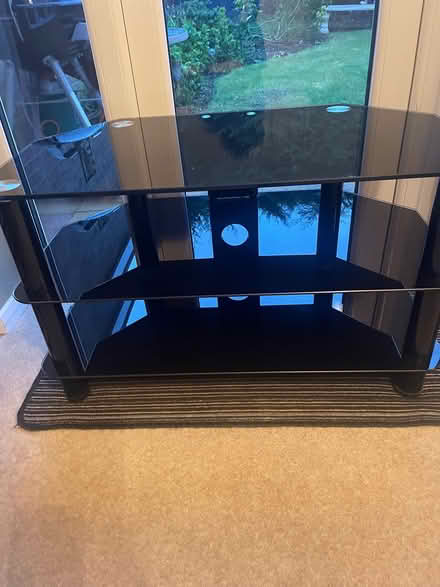 Photo of free Glass Black TV Stand (Ascot Berkshire SL5 8TQ) #2