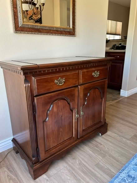 Photo of free Dining room table, 4 chairs, buffet (Elkhorn & Jones) #2