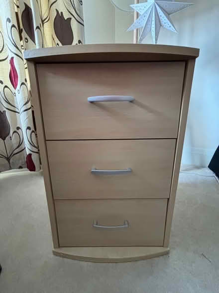 Photo of free Bedside table/ set of drawers (Woodseats S8) #1