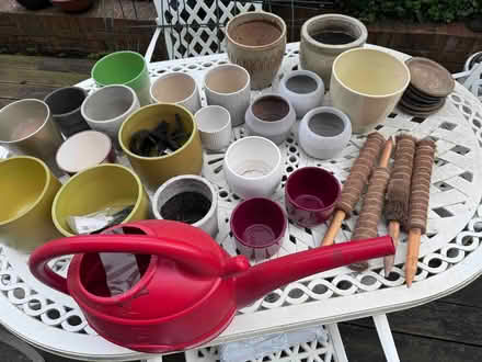 Photo of free Selection of mixed plant pots and garden items. (Haywards Heath RH16) #1