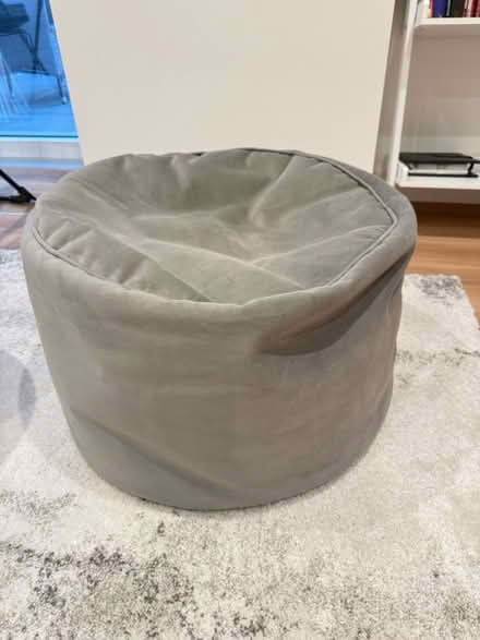 Photo of free Soft Grey Pouffe Bean Bag Seat (CR0) #1